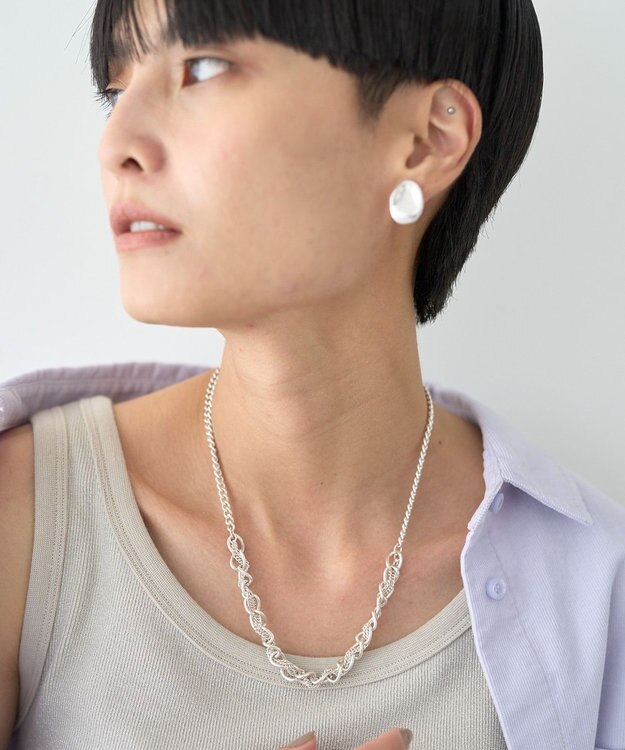 AMERICAN HOLIC ツイストチェーンネックレス Silver