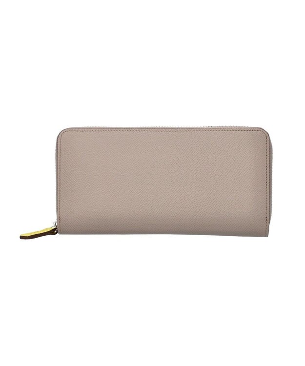 Atelier nuu 【長財布/バイカラー/本革】noble ラウンドウォレット グレージュ×イエロー