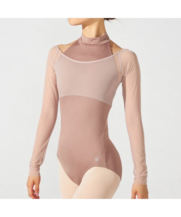 Chacott 【MADOKA SUGAI】ロングスリーブレオタード ベージュ