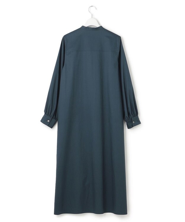 23区 【洗える】コンパクトコットンツイル シャツ ワンピース マリンブルー系