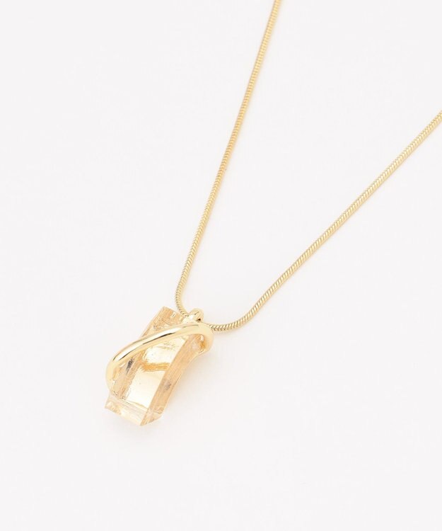 ANY SIS クリアストーン ネックレス ライトゴールド