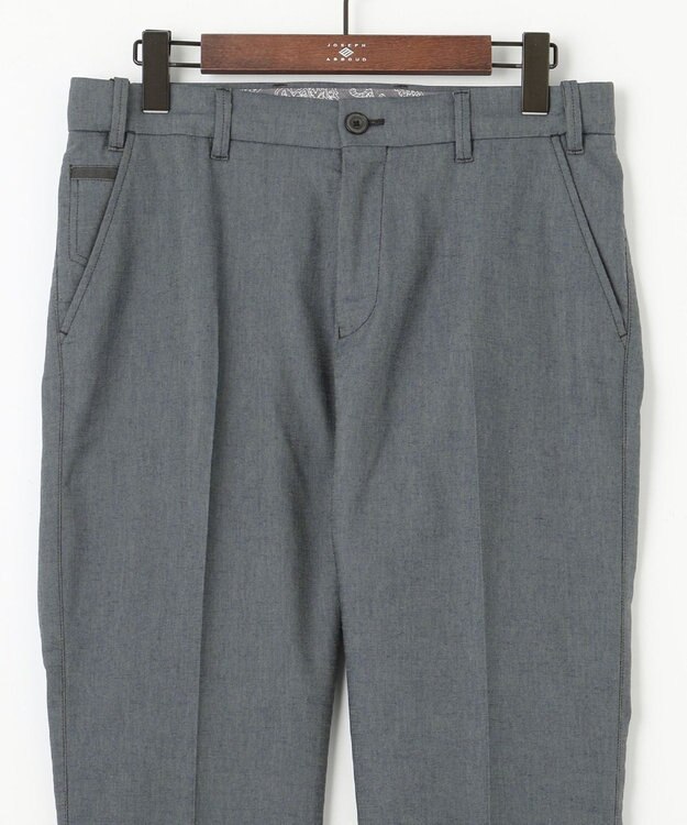 JOSEPH ABBOUD 【キングサイズ・ウエストも伸びる！/ストレッチ】ミックスリネンシャンブレーパンツ グレー系