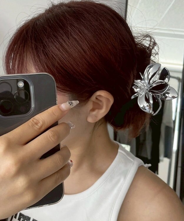 WEGO Lメタルフラワーバンス シルバー