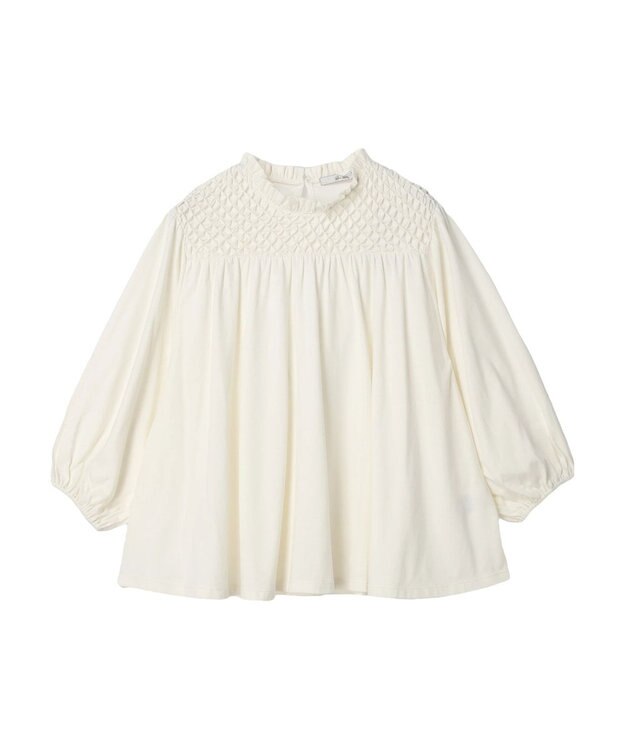 Green Parks Ｂ．スモッキングカットプルオーバー Off White