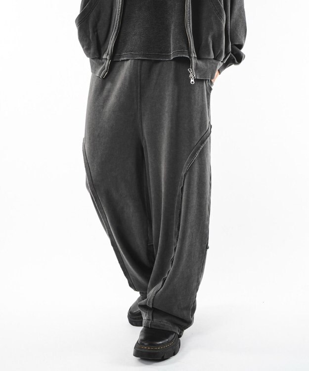 WEGO 【ユニセックス着用ITEM】バルーン3Dスウェットパンツ ブラックその他