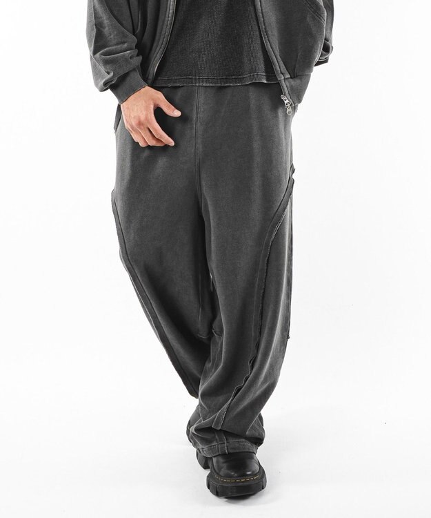 WEGO 【ユニセックス着用ITEM】バルーン3Dスウェットパンツ ブラックその他