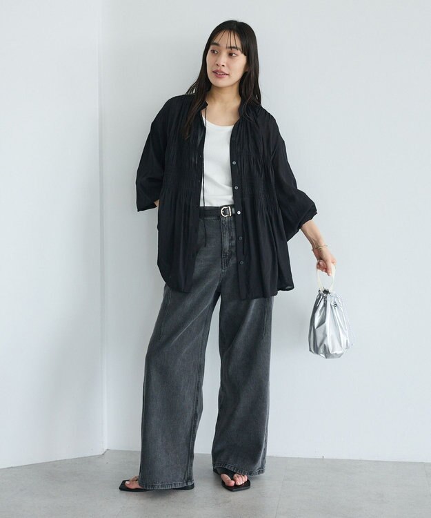 CRAFT STANDARD BOUTIQUE ストレートワイドデニムパンツ Gray