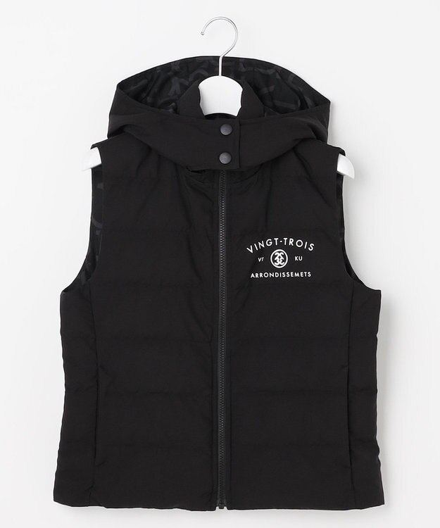 23区GOLF 【WOMEN】中綿リバーシブルベスト ブラック系5