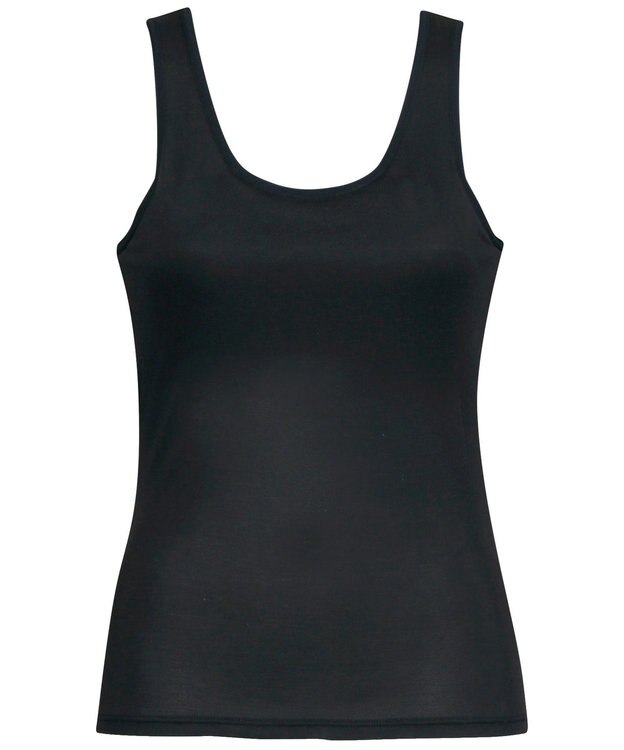 Wing ジュニア 胸あて付きタンクトップ Wing Teen 綿混素材(身生地部) 成長する胸にフィット 【STEP1～2】 RL6918 ウイング／ワコール ブラック