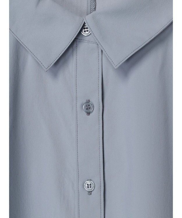 earth music&ecology アシメギャザーシャツ Sax