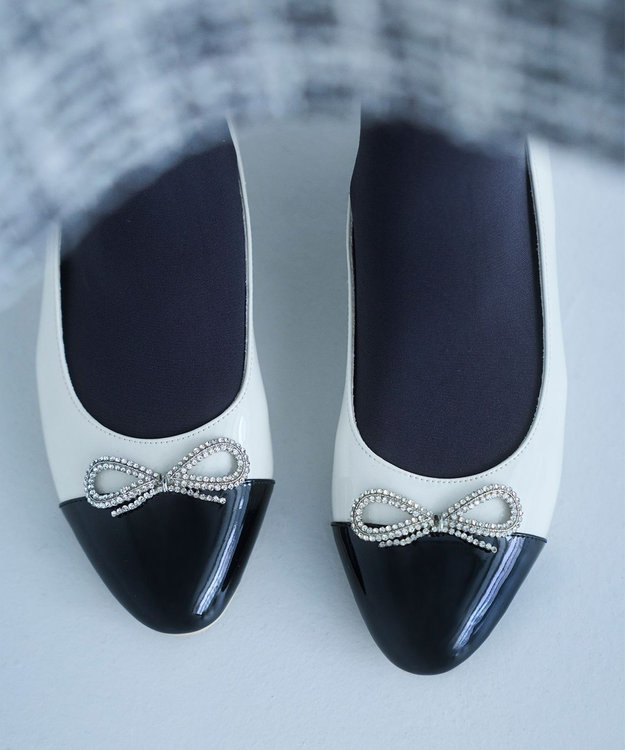 TOCCA 【選べる2デザイン・晴雨兼用】PAIR OF KNOT RAINPUMPS レインパンプス アイボリー系5