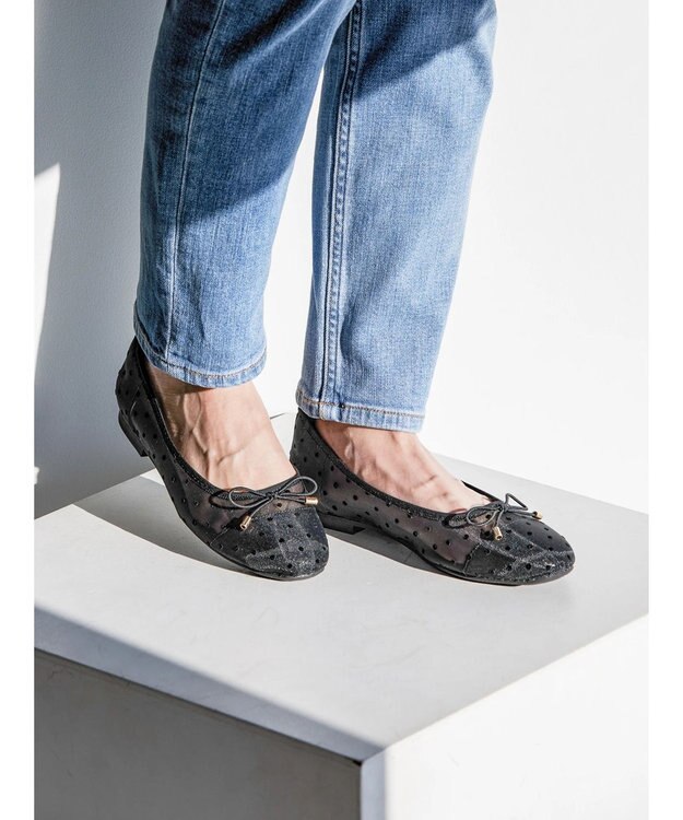 AMERICAN HOLIC 【整履き】チュールドットパンプス Black