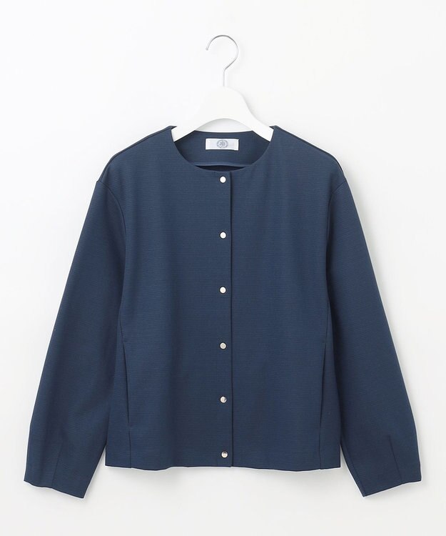 J.PRESS LADIES ミラノリブ カーディガン ダルブルー系