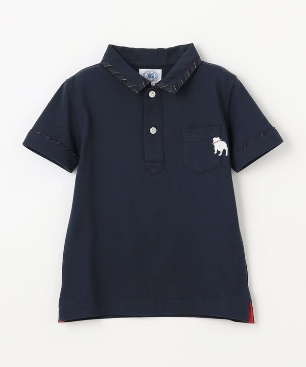 J.PRESS KIDS 【100-130cm】カノコ バックブル 半袖ポロシャツ ネイビー系