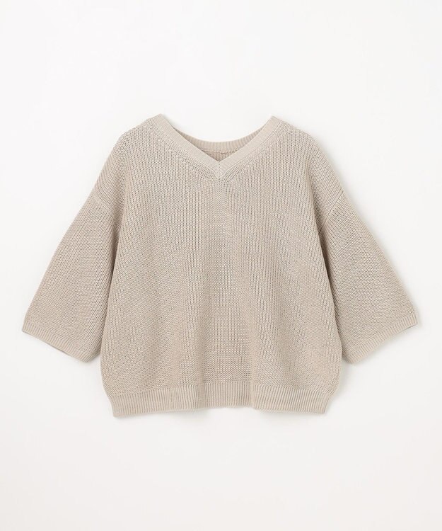 ANY ラミータッチニットT サンドベージュ