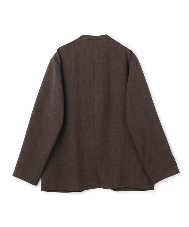 UNFILO MENS ウーリーノ ノーカラージャケット ブラウン