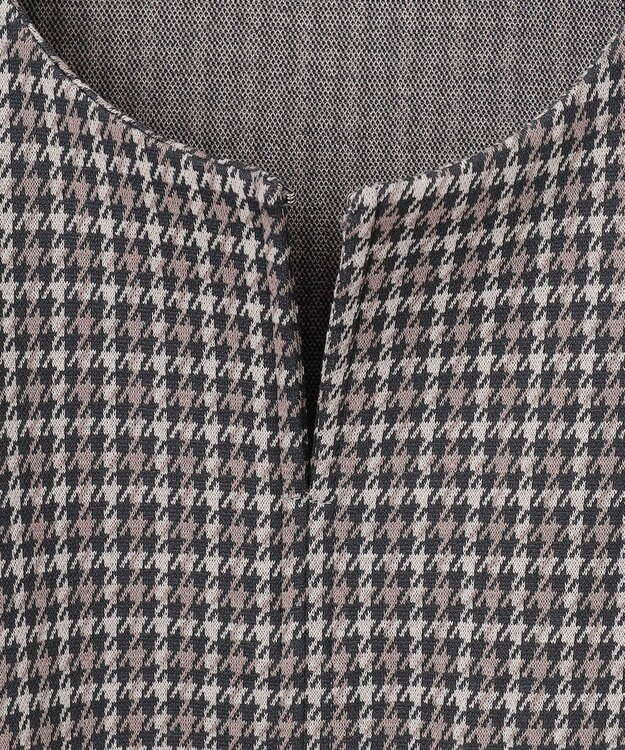 J.PRESS LADIES L ガンクラブチェック ペプラム カットソー ブラウン系3