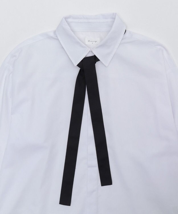 WEGO 【ユニセックス着用ITEM/MLサイズ展開】TRボウタイシャツ（LS） ホワイト