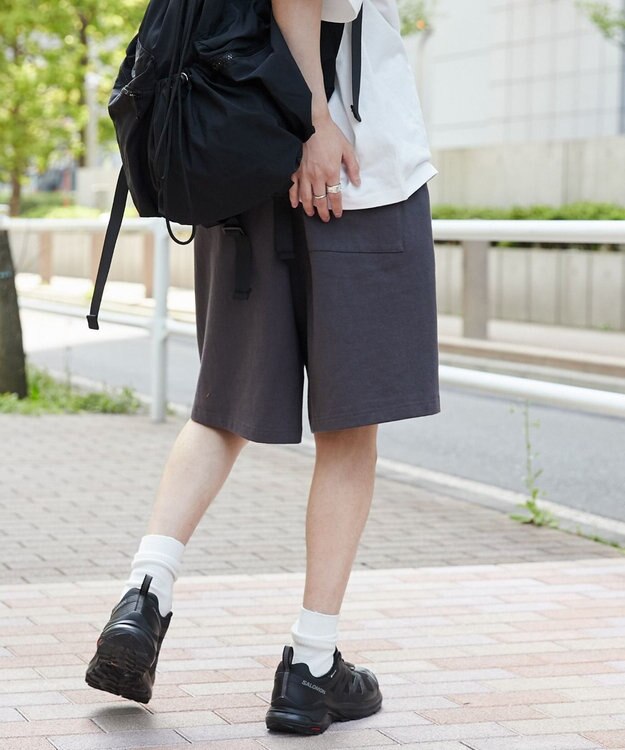 WEGO 【ウエストゴム】ヘビーウェイトカットイージーショーツ スミクロ