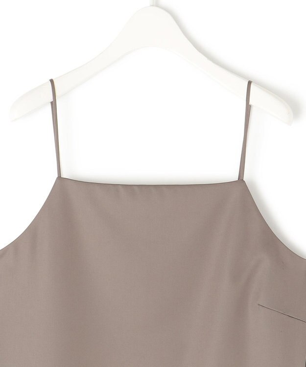 ICB 【洗える】リヨセルスパンサテン キャミソールワンピース モカ系