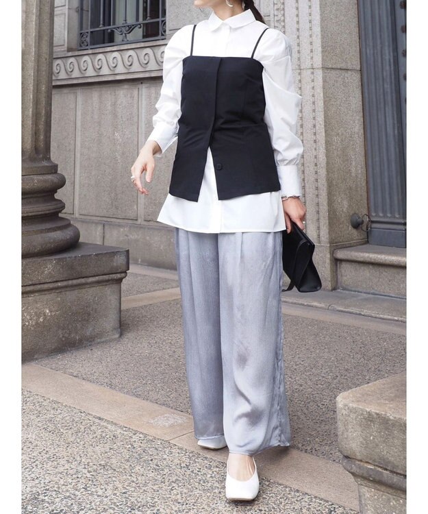 Green Parks AnriettMusee シアータックワイドパンツ Gray