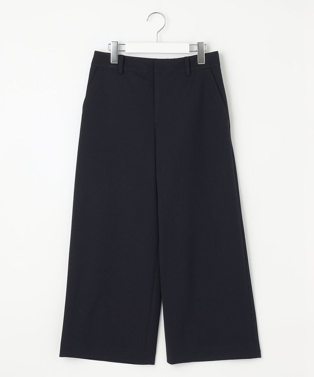 J.PRESS LADIES 【WEB限定カラーあり・洗える】T/Rアルガンシルク ワイド パンツ ネイビー系