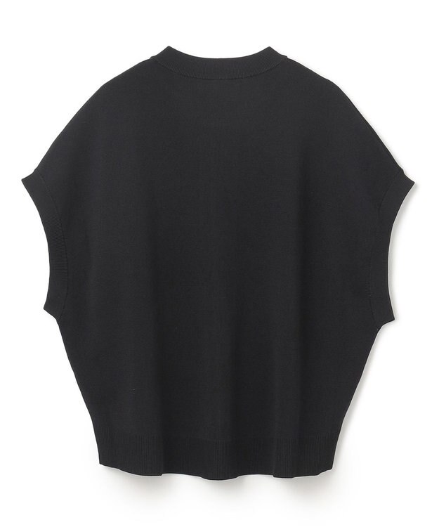 UNFILO L スゴ機能美ニット スリーブレスブルゾン ブラック