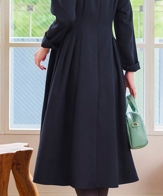 Tiaclasse 【洗える】サイドフラップワンピース ネイビー