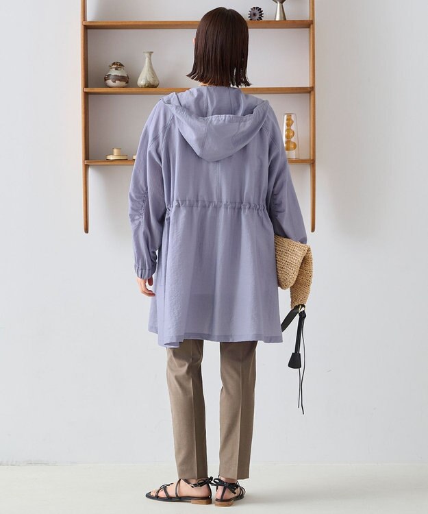 自由区 【XSサイズ～/洗える】シアー ライトコート ライラック系