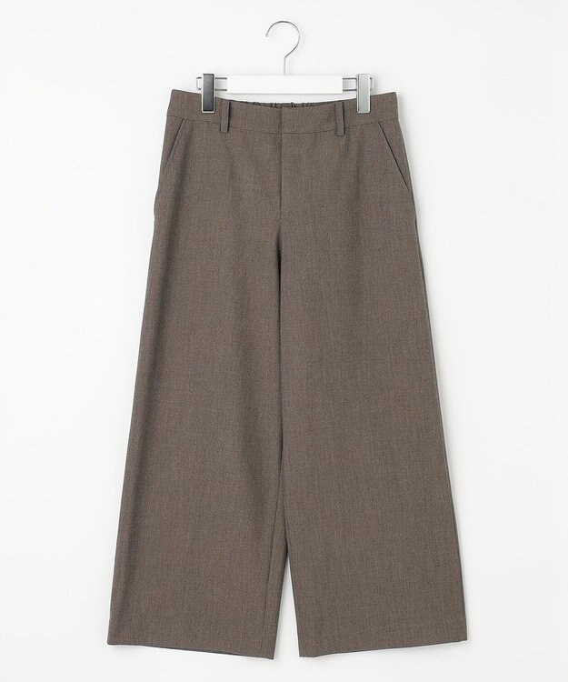 J.PRESS LADIES 【WEB限定カラーあり・洗える】T/Rアルガンシルク ワイド パンツ ブラウン系