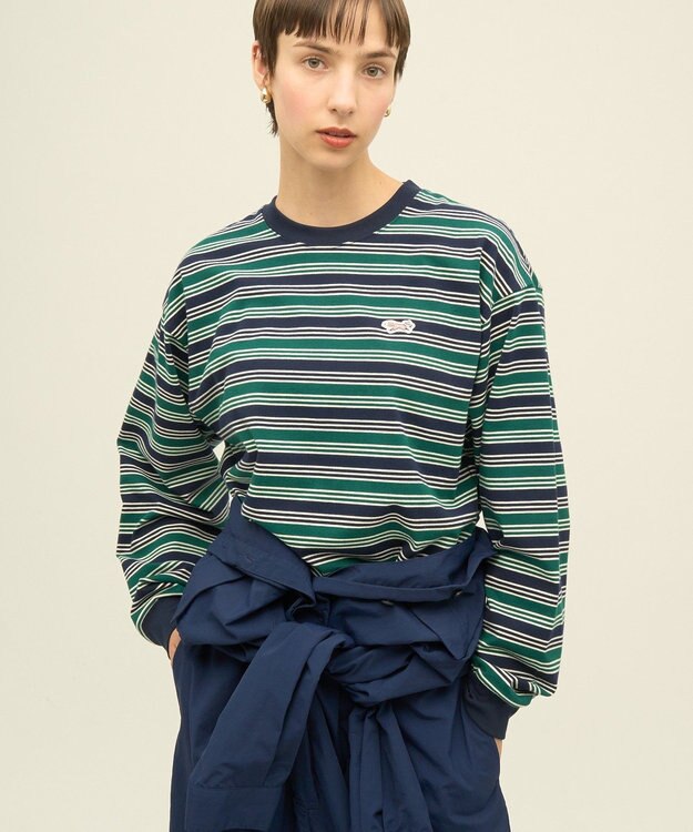 AMERICAN HOLIC PENNEY'S レトロボーダーロングTシャツ Navy