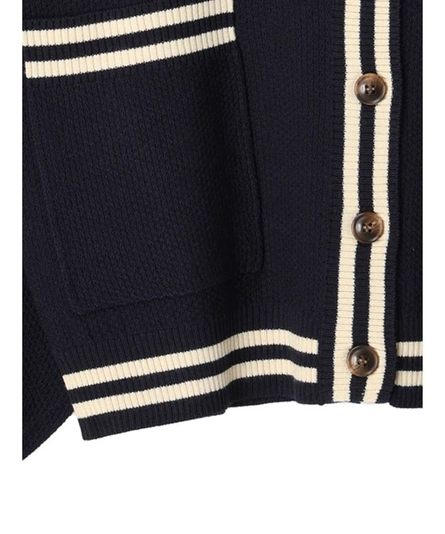 earth music&ecology セーラーニットカーディガン Navy