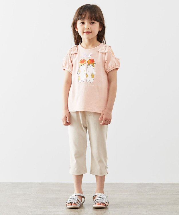 ANY KIDS 【mofusand×any FAM】半袖Tシャツ ピンク