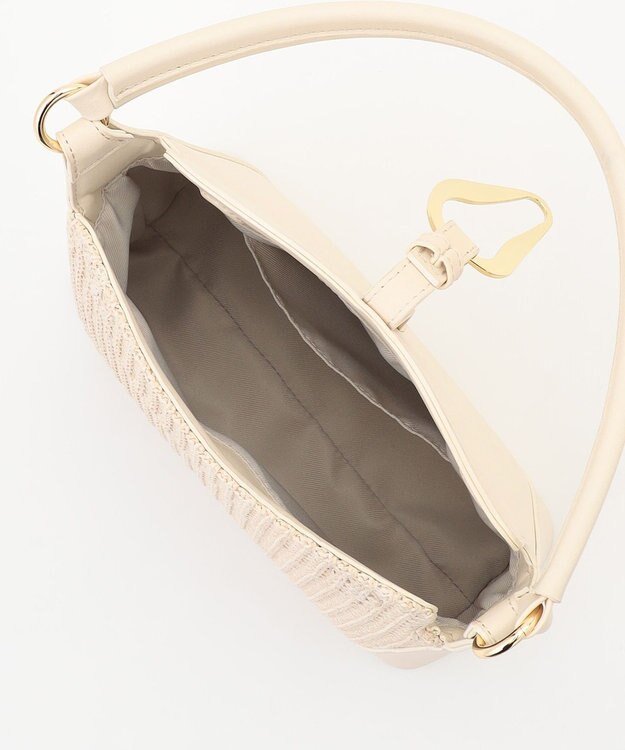 ANY SIS 雑材コンビハンドルバッグ アイボリー