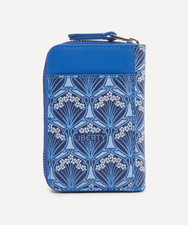 LIBERTY. アイフィス ブルー ジップド バーチカル ウォレット コーンフラワーブルー