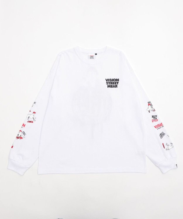 WEGO 【ユニセックス着用ITEM/MLサイズ展開】別注VISIONゴーストグラフィックT（LS） ホワイト
