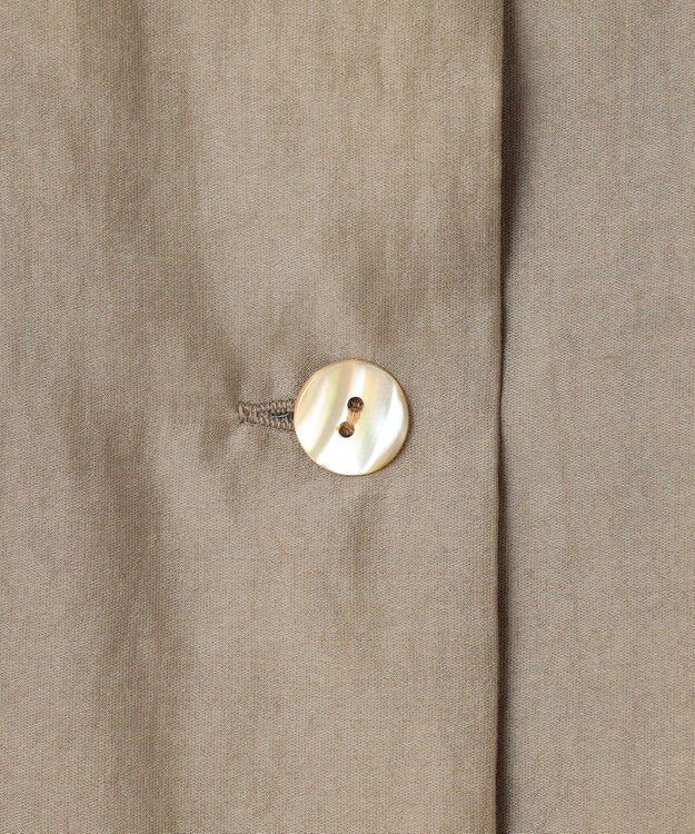 自由区 【洗える・XSサイズあり】スタンドカラーシアー ブルゾン ベージュ系