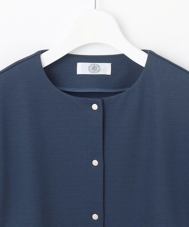 J.PRESS LADIES ミラノリブ カーディガン ダルブルー系