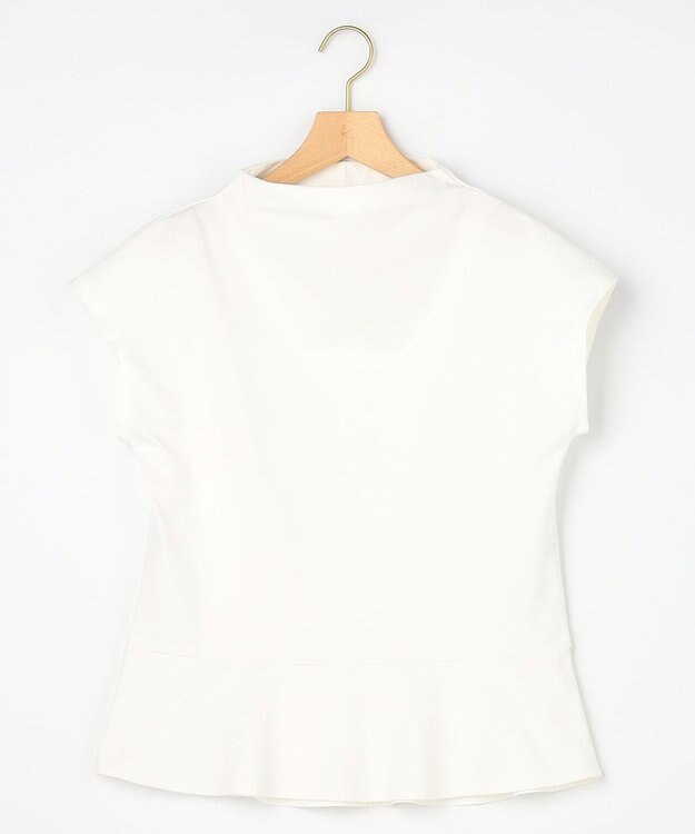 組曲 【先行予約・WEB限定】プレーティング天竺  ペプラムカットソー ホワイト系