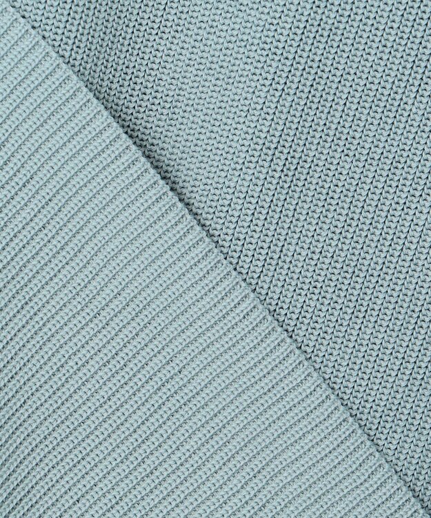 J.PRESS LADIES 【洗える】ORGANIC GASS COTTON キーネック カーディガン スカイブルー系