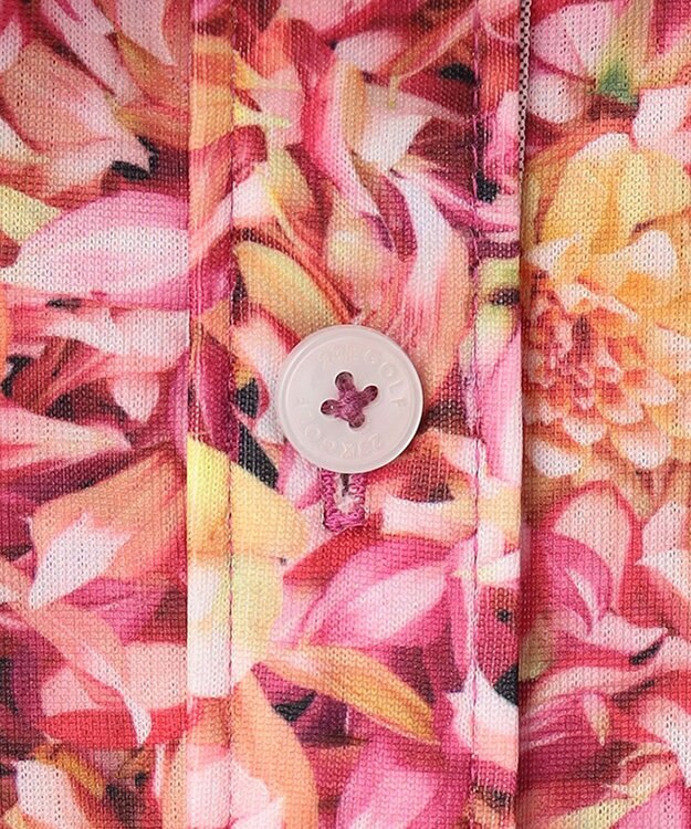 23区GOLF 【WOMEN】プランティカプリント 総柄 半袖ポロシャツ ピンク系5