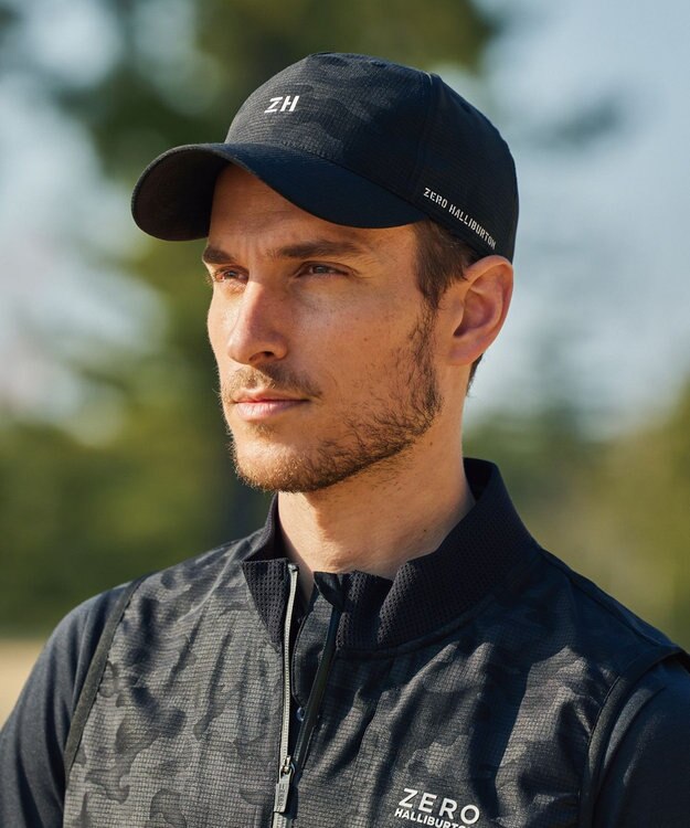 ZERO HALLIBURTON クールドッツ カモフラ柄キャップ 82548 ブラック