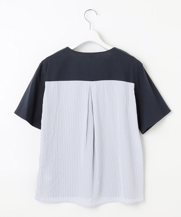 J.PRESS LADIES L 【WEB限定カラーあり・吸水速乾・イージーケア】ブロッキングジャージー カットソー ネイビー系1