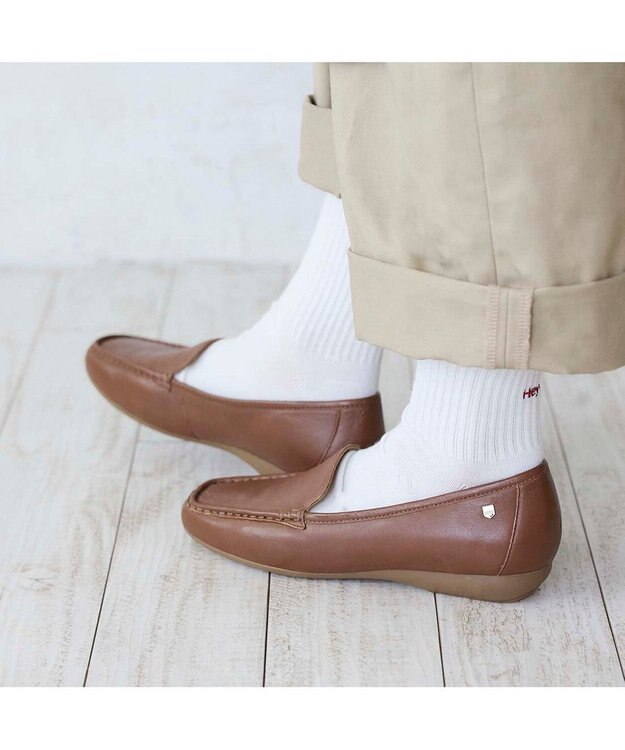 ing <ing>リラックスモカシンシューズ ブラウン