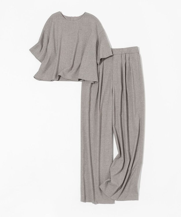 23区 【MAG×スタイリストコラボ】ラメオックス セットアップ ベージュラメ×ベージュラメ