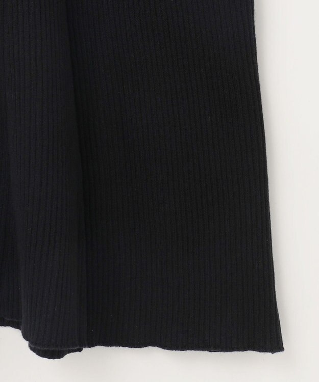 ANY SIS S 【全方位 好印象】シャツコンビリブニット ワンピース ブラック