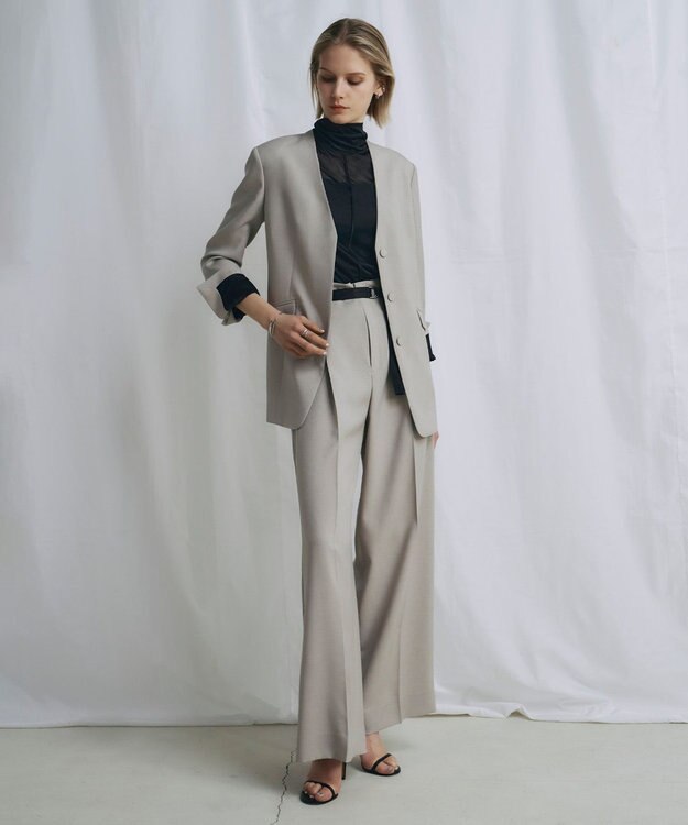 ICB L 【WEB＆一部店舗限定】 SerikaWorsted ワイドパンツ ベージュカーキ系