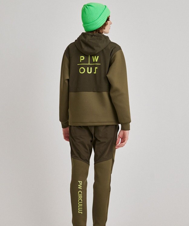 PW CIRCULUS 【MEN】NEW ダンボール デタッチャブルフーディー カーキ系