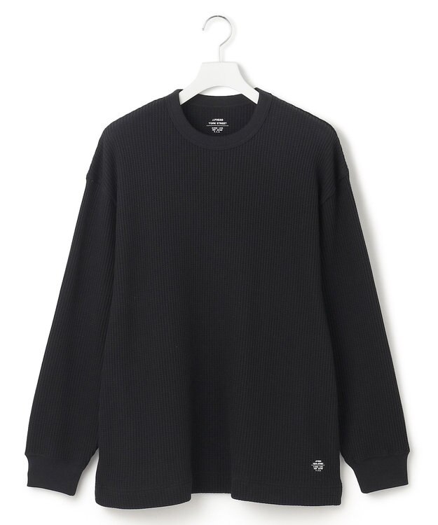 J.PRESS YORK STREET 【UNISEX】ワッフルロングスリーブ Tシャツ ブラック系