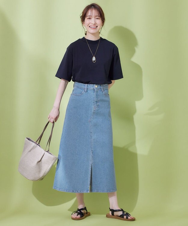 ANY 【UVケア】ビューティーベーシックモックネック半袖プルオーバー ブラック